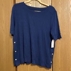 Jockey navy button tee